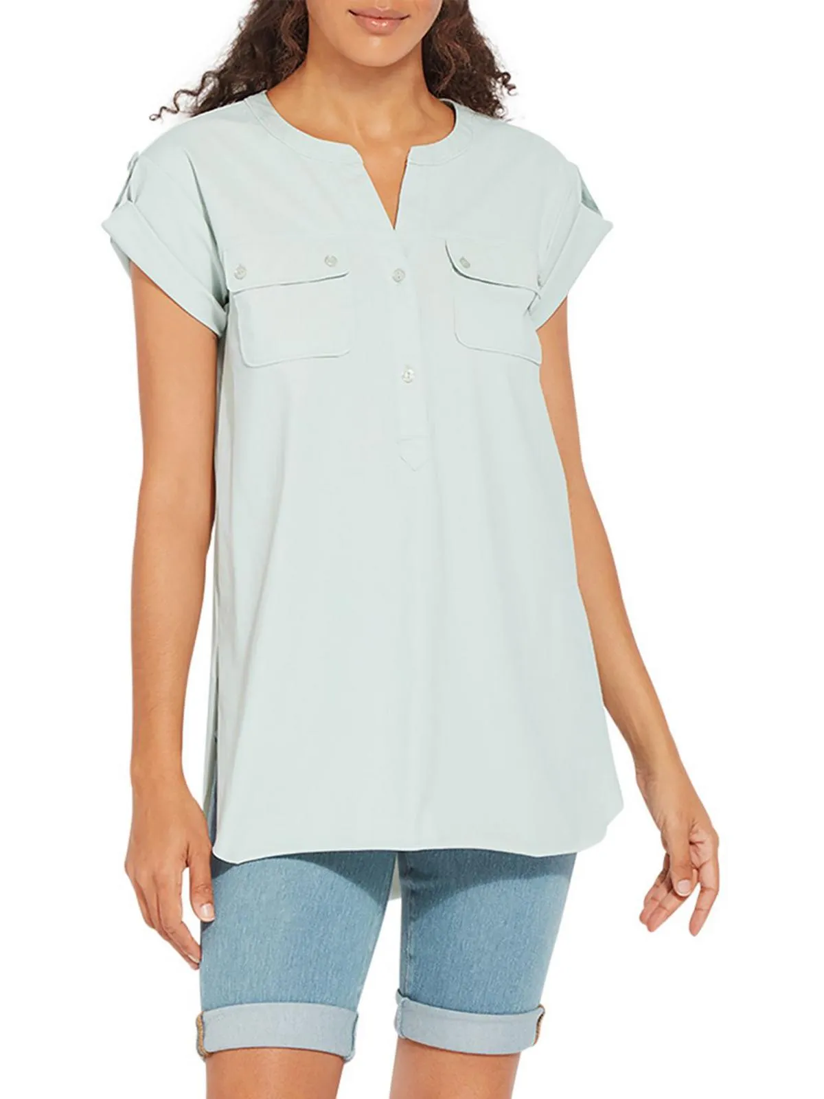Solstice Womens Casual Nylon Pullover Top